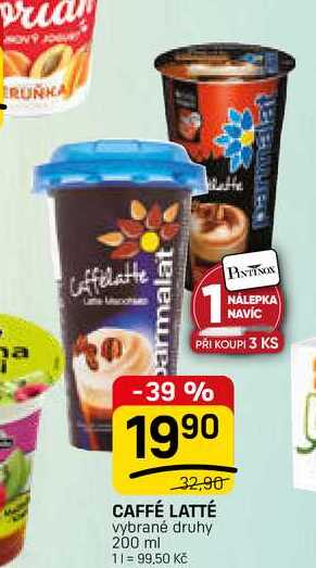 CAFFÉ LATTÉ vybrané druhy 200 ml 
