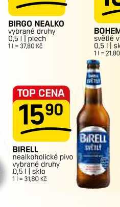 BIRELL nealkoholické pivo vybrané druhy 0,5l