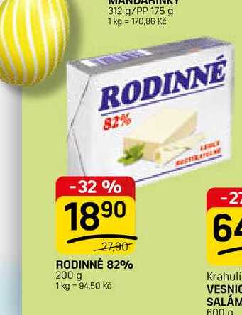 RODINNÉ 82% 200 g 