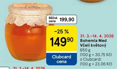 Bohemia Med Včelí květový, 650 g 