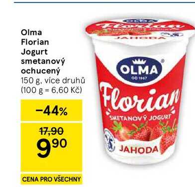 Olma Florian Jogurt smetanový ochucený, 150 g