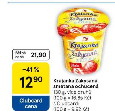 Krajanka Zakysaná smetana ochucená, 130 g, více druhů