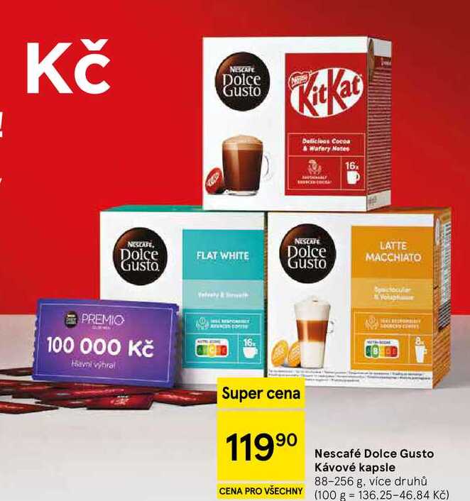 Nescafé Dolce Gusto Kávové kapsle, 88-256 g 