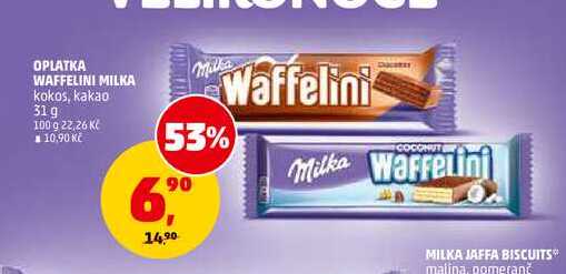 OPLATKA WAFFELINI MILKA, 31 g