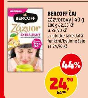 BERCOFF ČAJ zázvorový, 40 g