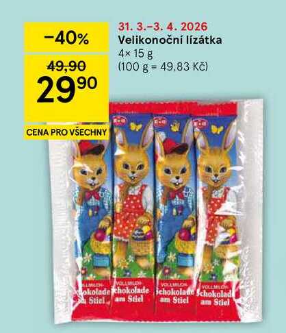 Velikonoční lízátka, 4× 15 g  