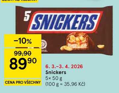 Snickers, 5x 50 g 