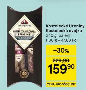 Kostelecké Uzeniny Kostelecká dvojka, 340 g 