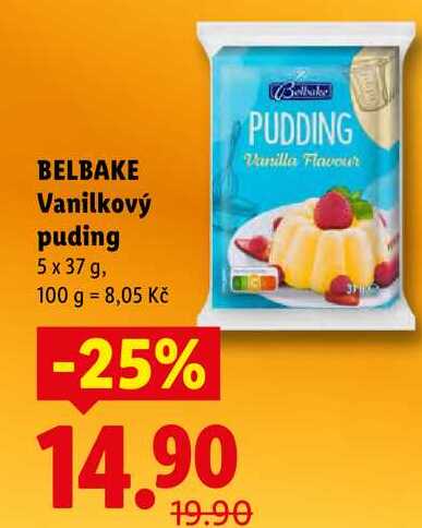 BELBAKE Vanilkový puding, 5x 37 g