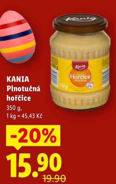 KANIA Plnotučná hořčice, 350 g