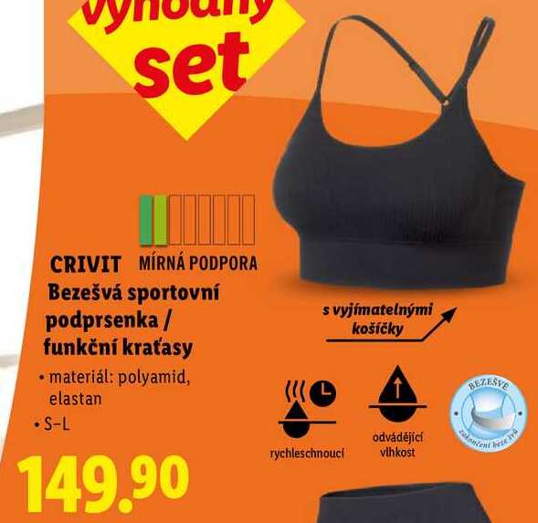 CRIVIT Bezešvá sportovní podprsenka