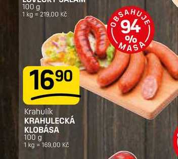 KRAHULECKÁ KLOBÁSA 100 g 