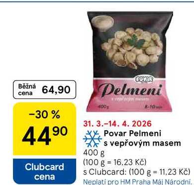 Povar Pelmeni s vepřovým masem, 400 g