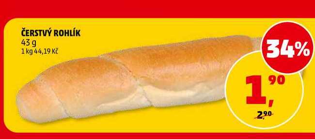 ČERSTVÝ ROHLÍK, 43 g 