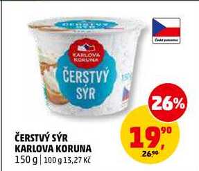 ČERSTVÝ SÝR KARLOVA KORUNA, 150 g