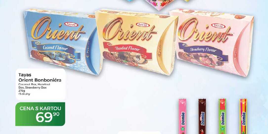 Tayas Orient Bonboniéra Coconut Box, Hazelnut Box, Strawberry Box 275g