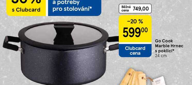 Go Cook Marble Hrnec s poklicí, 24 cm 