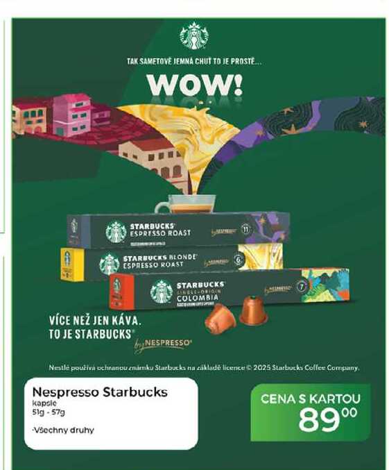 Nespresso Starbucks kapsle 51g-57g