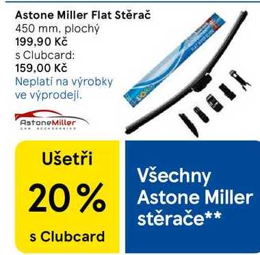 Astone Miller Flat Stěrač, 450 mm, plochý 