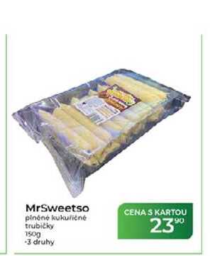 MrSweetso plněné kukuřičné trubičky 150g