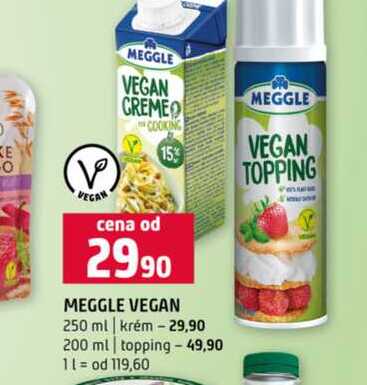 MEGGLE VEGAN 250 ml krém 200 ml topping