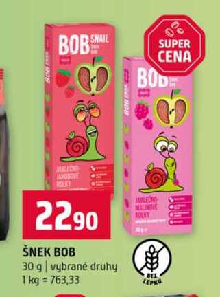 ŠNEK BOB 30 g vybrané druhy