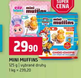 MINI MUFFINS 125 g vybrané druhy 