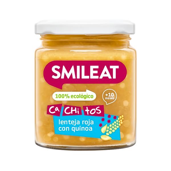 Smileat BIO Příkrm s kousky quinoa, červená čočka, zelenina s extra panenským olivovým olejem