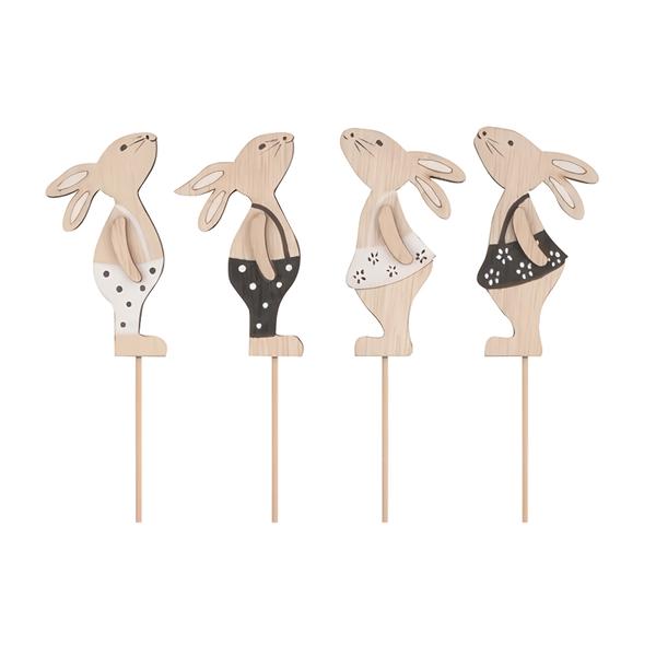Anděl Přerov Zajíček dřevěný, 2,5x8,5 cm + špejle