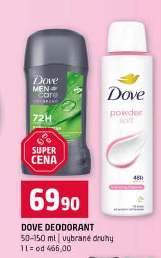 DOVE DEODORANT 50-150 ml vybrané druhy 