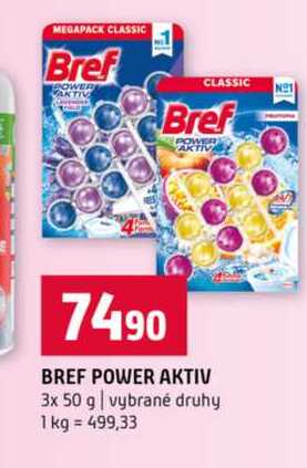 BREF POWER AKTIV 3x 50 g vybrané druhy