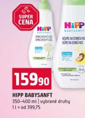 HIPP BABYSANFT 350-400 ml vybrané druhy
