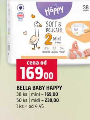 BELLA BABY HAPPY 38 ks mini 50 ks midi