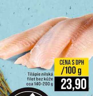 Tilápie nilská filet bez kůže cca 140-200 g 100g