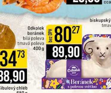 Odkolek beránek bílá poleva tmavá poleva 400 g