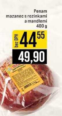 Penam mazanec s rozinkami a mandlemi 400 g  