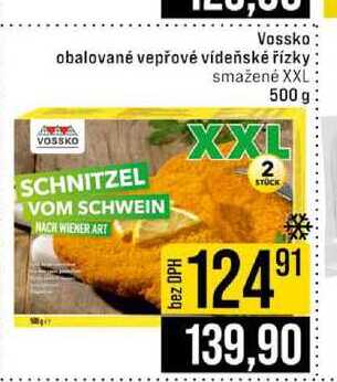 Vossko obalované vepřové vídeňské řízky smažené XXL 500 g