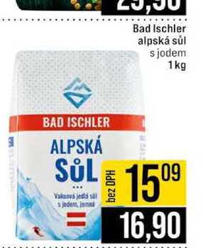 Bad Ischler alpská sůl sjodem 1kg 