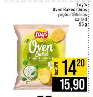 Lay's Oven Baked chips yoghurt&herbs salted 55g