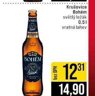 Krušovice Bohém světlý ležák 0,5l