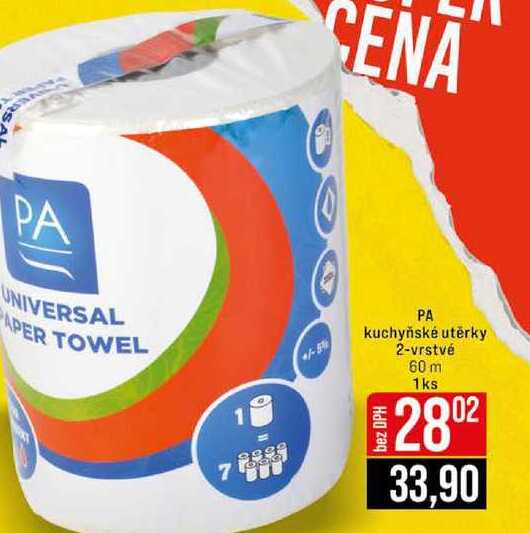 kuchyňské utěrky 2-vrstvé 60 m 1ks 