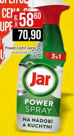 Jar Power čistič sprej 3v1 kuchyně a nádobi 500 ml 