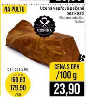 Uzená vepřová pečeně bez kosti 100g