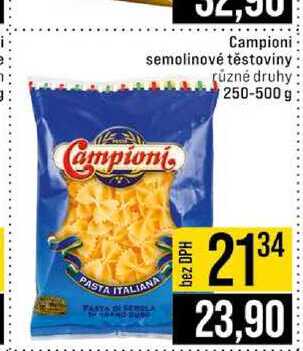 Campioni semolinové těstoviny různé druhy 250-500 g