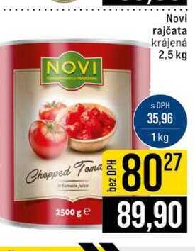 Novi rajčata krájená 2,5 kg 