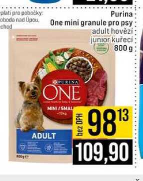 One mini granule pro psy chod adult hovězi junior kuřecí 800 g