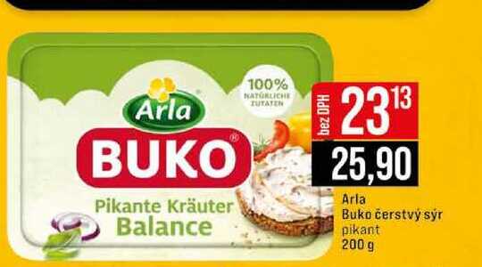 Arla Buko čerstvý sýr pikant 200 g 