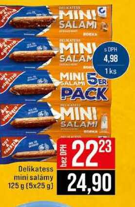 Delikatess mini salámy 125 g (5x25 g)