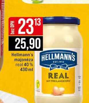 Hellmann's majonéza real 40% 430 ml 