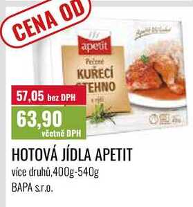 HOTOVÁ JÍDLA APETIT 400g-540g 